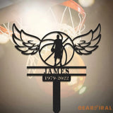 Basketball Memorial Grave Plaque Custom - Basketball Player Bereavement Grave Stake - Basketball Fan Grave Marker