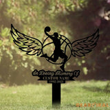 Basketball Memorial Plaque Stake - Sports Memorial For Garve - Grave Marker Human - Basketball Memorial Cross For Grave