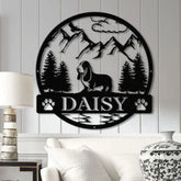 Basset Hound Metal Sign Custom Dog Name Sign Dog Memorial Gift Basset Hound Wall Decor Dog Lovers Wall Art Pet Lover