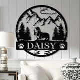 Basset Hound Metal Sign Custom Dog Name Sign Dog Memorial Gift Basset Hound Wall Decor Dog Lovers Wall Art Pet Lover