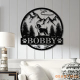 Beagel Metal Sign Custom Dog Name Sign Hunting Dog Custom Sign Beagel Wall Decor Dog Lovers Wall Art Pet Lover Gift Dog