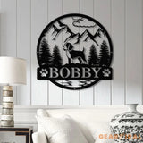 Beagel Metal Sign Custom Dog Name Sign Hunting Dog Custom Sign Beagel Wall Decor Dog Lovers Wall Art Pet Lover Gift Dog