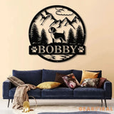 Beagel Metal Sign Custom Dog Name Sign Hunting Dog Custom Sign Beagel Wall Decor Dog Lovers Wall Art Pet Lover Gift Dog