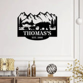 Bear Family Name monogram Custom BearSign Personalized Metal Sign Bear Wall Decor Custom Metal Sign Housewarming Gift