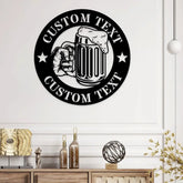 Bear Station Garden - Family Custom Name Metal Sign Decor Bear Metal Sign Personalized Metal Wall Decor Outdoor Metal