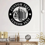 Bear Station Garden - Family Custom Name Metal Sign Decor Bear Metal Sign Personalized Metal Wall Decor Outdoor Metal