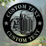 Bear Station Garden - Family Custom Name Metal Sign Decor Bear Metal Sign Personalized Metal Wall Decor Outdoor Metal