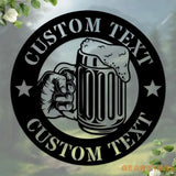 Bear Station Garden - Family Custom Name Metal Sign Decor Bear Metal Sign Personalized Metal Wall Decor Outdoor Metal