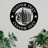 Bear Station Garden - Family Custom Name Metal Sign Decor Bear Metal Sign Personalized Metal Wall Decor Outdoor Metal