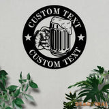 Bear Station Garden - Family Custom Name Metal Sign Decor Bear Metal Sign Personalized Metal Wall Decor Outdoor Metal