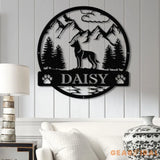 Belgian Malinois Metal Sign Custom Dog Name Sign Hunting Dog Custom Sign Belgian Malinois Wall Decor Dog Lovers Wall