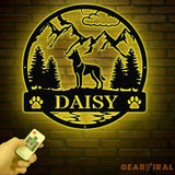 Belgian Malinois Metal Sign Custom Dog Name Sign Hunting Dog Custom Sign Belgian Malinois Wall Decor Dog Lovers Wall