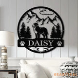 Bernes Mountain Metal Sign Custom Dog Name Sign Dog Memorial Gift Bernes Mountain Wall Decor Dog Lovers Wall Art Pet