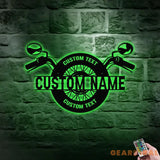 Biker Name Metal Sign Personalized Family Name Metal Sign Outdoor Door Decor Biker Sign Wall Art Housewarming Gift for
