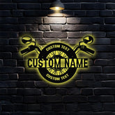 Biker Name Metal Sign Personalized Family Name Metal Sign Outdoor Door Decor Biker Sign Wall Art Housewarming Gift for