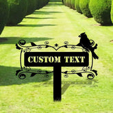 Bird Garden Custom Metal Stake - Garden Decor - Garden Metal Sign - Personalize Garden Metal Sign - Personalized Family