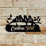 Bird Number Address Metal Sign Personalized Family Name Metal Sign Outdoor Door Decor Address Wall Art Perfect Gift for