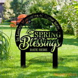Blessing Garden Garden Yard Sign Memorial Metal Stake Personalized Name Yard Sign Outdoor Door Garden Decor Metal Sign