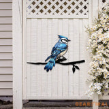 Blue Jay Metal Bird Yard Garden Art Metal Yard Art Tree sign Memorial Sign Bird Lover Gifts Patio Decor Christmas Gifts