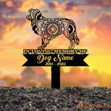 Border Collie Mandala Garden Stake Zentangle Yard Art Dog Garden Sign Pet Grave Marker Border Collie Gift Sympathy Pet