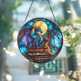 Brave the Dark Glass Suncatcher Fourth Wing Fantasy Ornament,Xaden Riorson Dragon Decor,Bookish Gift for Her Fan Art