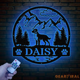 Brittany Spaniel Metal Sign Custom Dog Name Sign Hunting Dog Custom Sign Brittany Spaniel Wall Decor Dog Lovers Wall