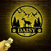 Brittany Spaniel Metal Sign Custom Dog Name Sign Hunting Dog Custom Sign Brittany Spaniel Wall Decor Dog Lovers Wall