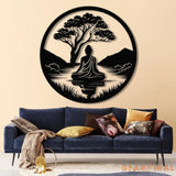 Buddha Metal Wall Art Buddha Tree of Life Zen Wall Art Buddha Wall Decor Buddha Om Metal Sign Meditation Decor Gift