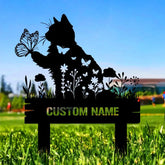 Buffterfly Cat Loss Stake Cat Memorial Plaque Cat Grave Marker Personalized Cat Garden Sign Pet Loss Gift Remembrance