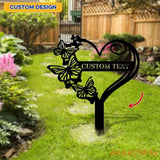Buffterfly Garden Sign Personalized Bufterfly Garden Stake Metal Garden Sign Gardener Name Sign Gardener Gift Bufterfly