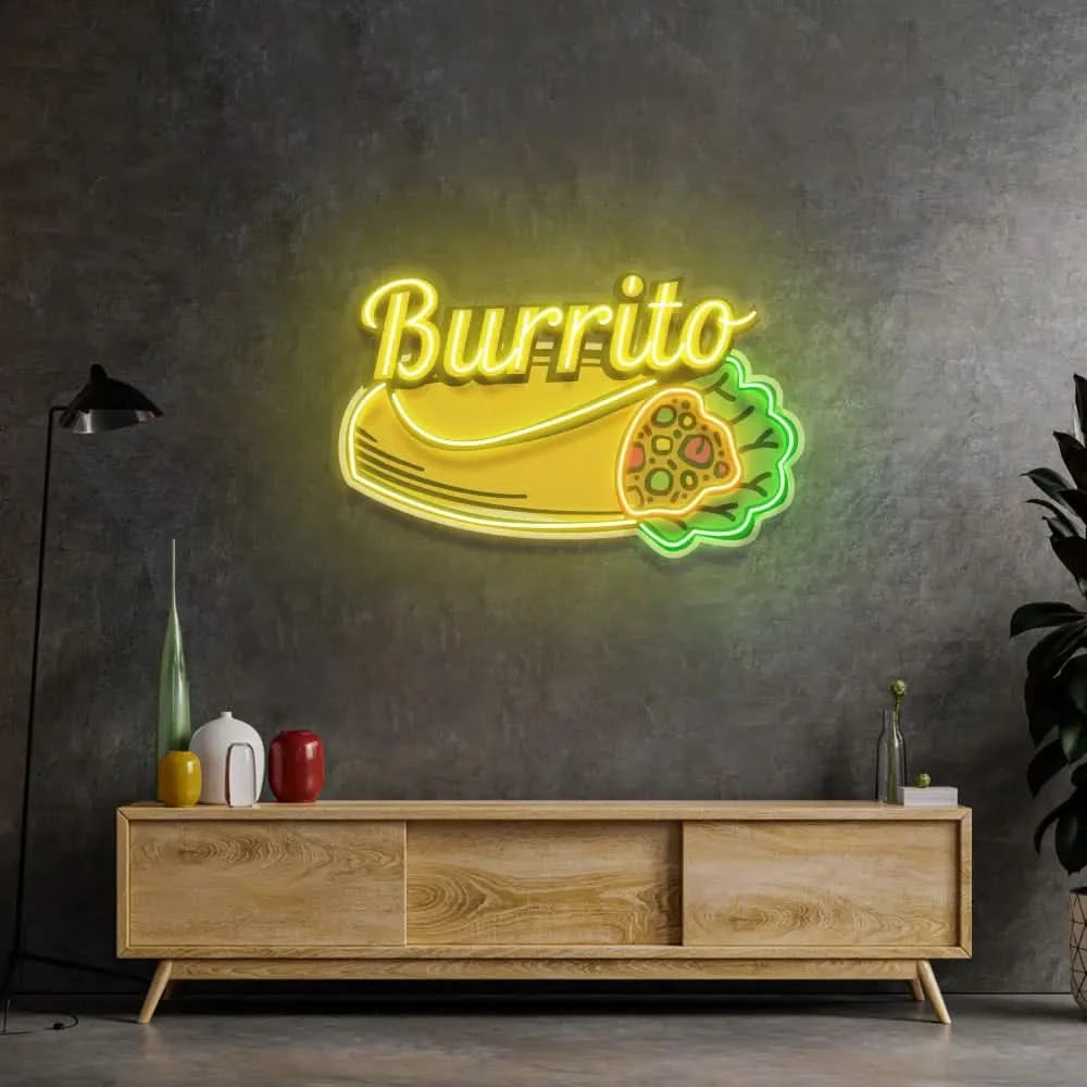 Burrito Led Neon Acrylic Artwork