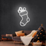 Candy With Christmas Sock Neon Sign