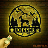 Cane Corso Metal Sign with Led Lights Custom Dog Name Sign Dog Memorial Gift Cane Corso Wall Decor Dog Lovers Wall Art