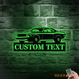 Car Family Name Sign - Custom Muscle Car Metal LED Sign - Family Name Sign Wall Decor - Perfect Housewarming Gift for
