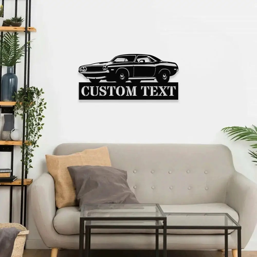 Car Family Name Sign - Custom Muscle Car Metal LED Sign - Family Name Sign Wall Decor - Perfect Housewarming Gift for