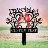 Cardinal Memories Stake Metal Sign Memorial Plaque Buffterfly Grave Marker Personalized Garden Sign Remembrance Stake