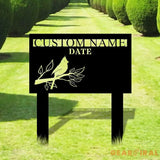 Cardinal Remembering Plaque with Stake Personalized Metal Garden Marker Memorial Metal Sign Sympathy Gift Grave Marker