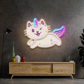 Cat Unicorn Flying LED Neon Sign Light Pop Art