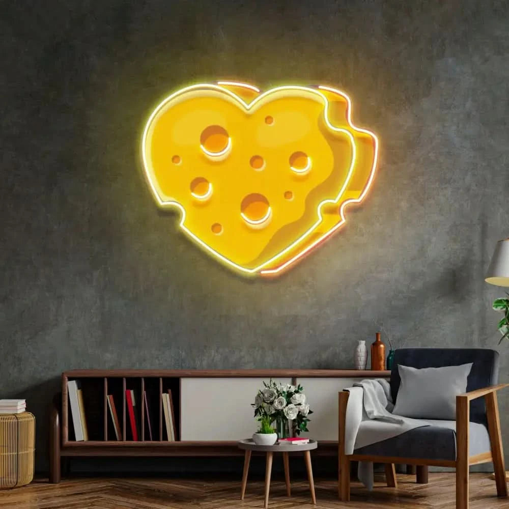 Cheese Heart Led Neon Acrylic Artwork