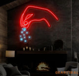 Chef’s Hand Neon Sign Custom Kitchen LED Wall Light Culinary Seasoning Neon Art Chef Decor Cooking Themed Wall Sign for