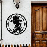 Chic Cowgirl Name Metal Sign with LED Lights Personalized Family Name Metal Sign Family Wall Decor Personalized Wall