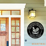 Chicken Coop Family Name Farm Metal Sign - Wall Art Decor - Personalize Farm Home Sign - Metal Farm Family Name - Farm