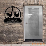 Chicken custom Metal Art Personalized Cut to Order Closing Gift Metal Monogram Housewarming Wedding Monogram Anniversary