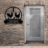 Chicken custom Metal Art Personalized Cut to Order Closing Gift Metal Monogram Housewarming Wedding Monogram Anniversary