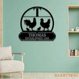 Chicken custom Metal Art Personalized Cut to Order Closing Gift Metal Monogram Housewarming Wedding Monogram Anniversary