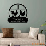 Chicken custom Metal Art Personalized Cut to Order Closing Gift Metal Monogram Housewarming Wedding Monogram Anniversary