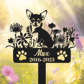 Chihuahua Memorial Stake Sign Personalized - Chihuahua Pet Grave Markers Sign - Sign With Stake - Pet Loss Gift