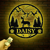 Chihuahua Metal Sign Custom Dog Name Sign Dog Memorial Gift Chihuahua Wall Decor Dog Lovers Wall Art Pet Lover Gift Dog