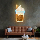 Choco Milktea Led Neon Acrylic Artwork