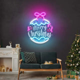 Christmas Bauble Art Neon Sign